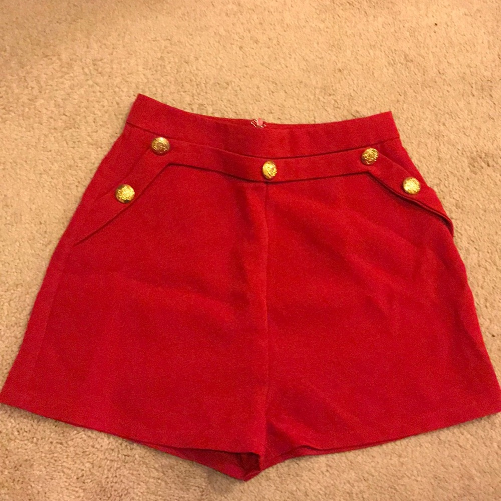 Missguided high waste military style shorts